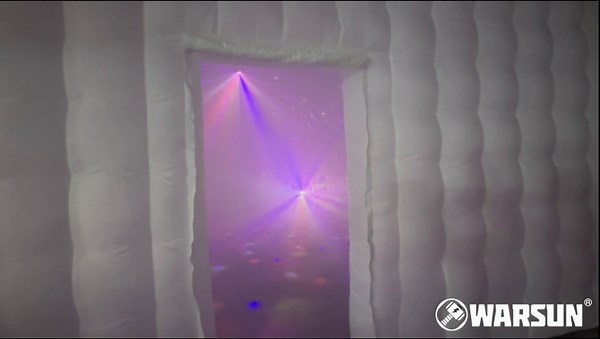 WARSUN Large White Inflatable Night Club 30x20x13Ft Inflatable Party Tent with Logo Area Disco Cube Gazebo Event House for Wedding Birthday Raves Dance Floor Yard Party Business