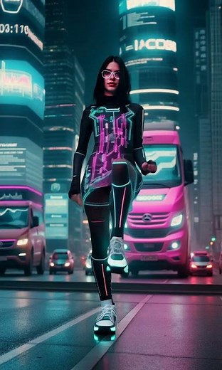 Cyberpunk Dance Queen – Futuristic Moves in Neon Lights! 🔥💃 #dance #dancer #cyberpunkdance