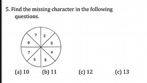 Find the missing character in the given circular arrangement of... | Filo