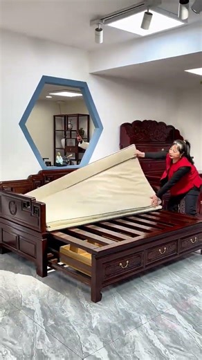 Maximize Space with This Sliding Luohan Bed #furniture #viralshort #amazing #interiordesign