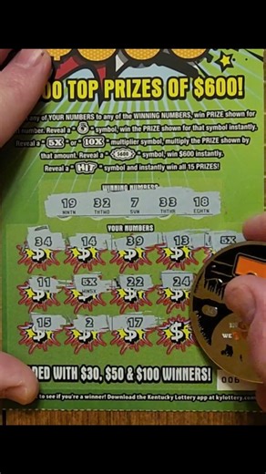 10X & 5Xs for BIG WIN! 💥 Hit $600 Lottery Scratch Off Ticket! 🪙 #lottery #winner