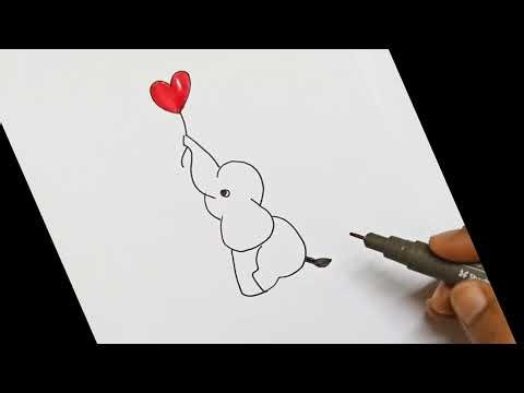 How to Draw a Cute Elephant 🐘 | Easy Elephant Drawing Tutorial for Beginners