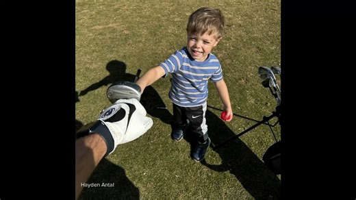 In Knoxville, Tennessee, a father and son celebrated a once-in-a-lifetime moment together after 4-year-old Levi shot a hole-in-one while playing golf. His proud dad captured the impressive 108-yard shot on video. David Muir has the story, #AmericaStrong. https://abcnews.link/8q1caPY | ABC World News Tonight with David Muir