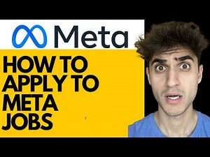 How To Apply to Jobs in Meta!