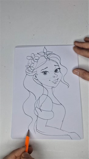 Easy Princess Drawing #drawing #easydrawing #art #sketch