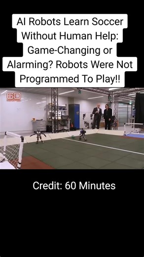 AI Robots Learn Soccer Without Human Help: Game-Changing or Alarming? Google's AI researchers have developed robots capable of learning to play soccer autonomously. Through a process called reinforcement learning, these robots were programmed with the basic objective of scoring goals. Without explicit instructions on the rules of soccer, they adapted and evolved their own strategies to navigate the field, pass, and shoot. This breakthrough demonstrates the potential of AI to self-learn complex t