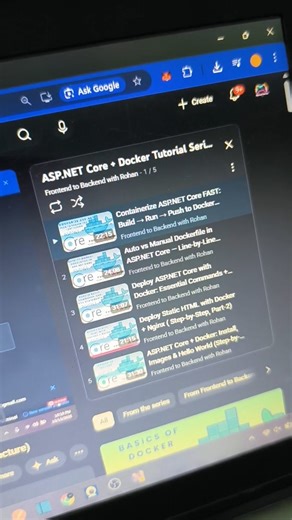 Rohan Kumawat on Instagram: "Deploy ASP.NET Core apps like a pro! 🚀 Master Docker images, containers, and cloud deployment in this simple, step-by-step tutorial series. Stop struggling with deployment—start scaling reliably! #ASPNETCore #Docker #Development #Tutorial #Coding #Programming"
