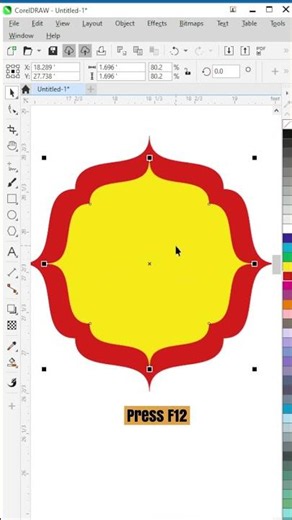 CorelDRAW Creative Shape Design Tutorial 🔥 | Amazing Shape Trick #shorts #shortsfeed #design #corel