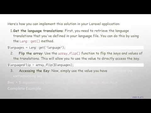 How to Retrieve the Key from a Value in Laravel Translations