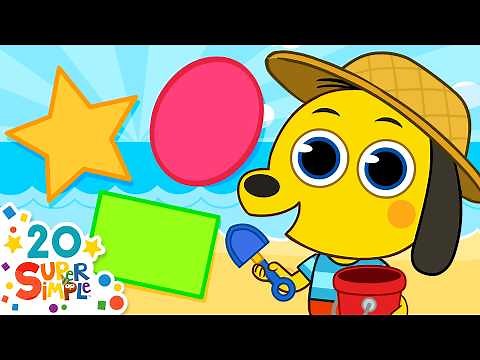 Shapes I See At The Beach 🏖️ | Oval, Star, Rectangle | Super Simple Songs