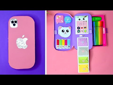how to make а pencil box form cardboard // diy Iphone 12 Pro Max Notebook Organizer