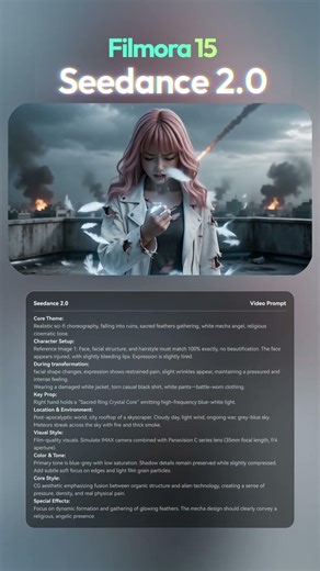 Turn Yourself into an Angel ✨ AI Prompt with Seedance 2.0 in Filmora