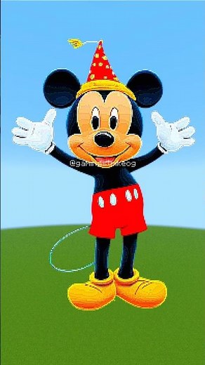 Mickey's Timeless Friends in Minecraft Pixel Art | Mickey Mouse, Daisy Duck, Pete & Clarabelle Cow