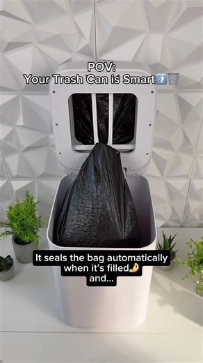 Every household needs this…🤩❤️#trashbin #smart #selfcleaning #householditems #trash