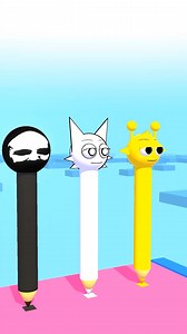 Incredibox Sprunki PENCIL RUN Challenge With Black Phase 3 vs Wenda vs Simon! | Reel Minecraft animation