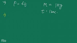 Q.4 A time dependent force F=6t acts on a particle of mass 1 kg... | Filo