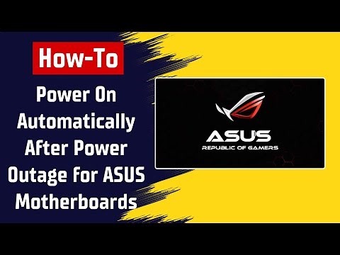[ASUS] How To Configure Computer Power On Automatically After Power Outage for ASUS Motherboards