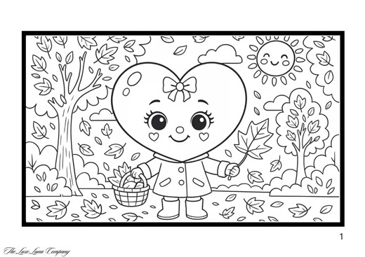 Magical autumn coloring 🌙 Jessie in the enchanted forest. #theluxeluna #jessitheheartgirl #coloringpagesforkids #digitalcoloringpages #autumncoloringpages