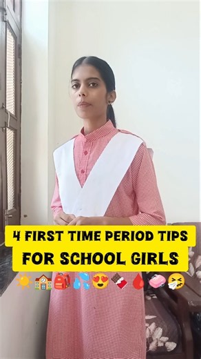 4 First Period Tips For School Girls😩💊🩸#shorts​ #ytshorts​ #school​ #periods​ #firstperiod​ #periods