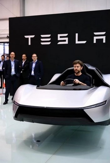 "Futuristic Tesla Hovercar in Action – Smooth Glide & Rotation!"#Tesla #Hovercar #FuturisticCars