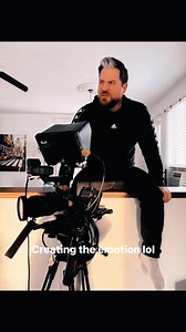 On set trying to get the actor to give me the emotion I’m looking for lol. | Elio Castello