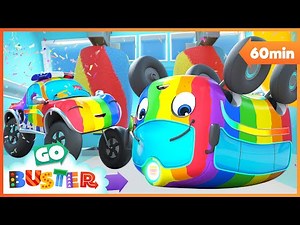 Buster’s Colorful Surprise🎨🚌 The Surprise Paint Job! | Go Buster - Bus Cartoons & Kids Stories