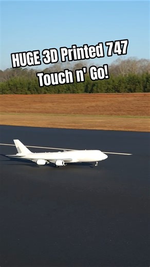 Boeing 747 Touch n' Go - Huge 3D Printed RC Jet! #new #aviation #rcplane