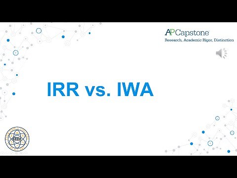 Understanding the IRR and IWA