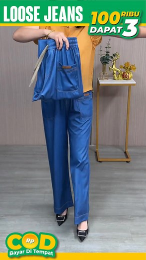 Gebyar Promo 100 Ribu Dapat 3 Pcs Loose Jeans Adem - Nyaman , Anti Kusut & cocok di semua acara "Denim adem potongan loose fit = gaya effortless seharian ✨ Ambil 3 pcs cuma Rp100.000, jangan sampai ketinggalan 😱" 👉 Klik ambil promo sebelum kehabisan stok 🌸 | Sephia Shop