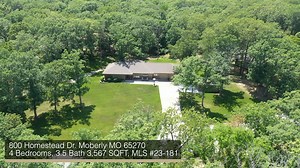 800 Homestead Dr., Moberly, MO 65270 Price: 459,000 Total Bedrooms: 4 Total Bathrooms: 3.50 Total Finished SQFT: 3567 MLS #23-181 Beautiful 4BR/3.5BA home on a 1.15 acre lot in Homestead Subdivision - 2 car attached garage & detached 1 car garage - Vaulted LR with brick fireplace - Hand scraped hickory flooring - Custom kitchen with breakfast nook - granite countertops - main level laundry & utility room with pantry - Basement features Family/Recreation rooms with bar & walkout that leads to out