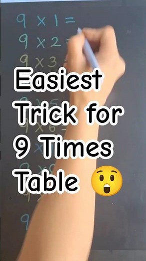 Easiest Way to Write the 9 Times Table | Math Trick You’ll Never Forget #mathlearner #mathsmastery