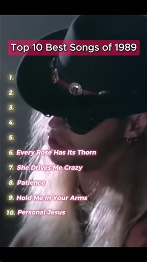 Top 10 Best Songs of 1989 #80s #throwback #80smusic