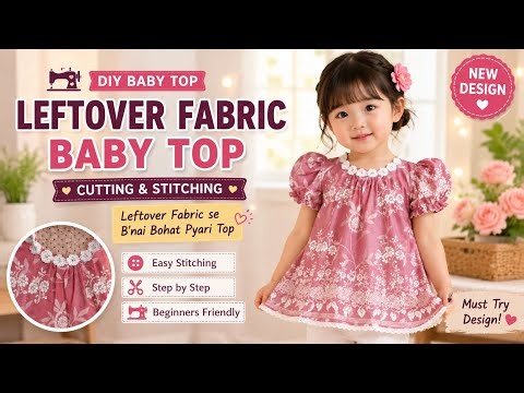 DIY Baby Top Cutting & Stitching | Leftover Fabric Sewing Idea | Easy Baby Top Tutorial 2026