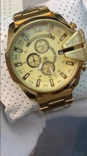 🔥 Unboxing & Review: Gold-Tone Diesel Men's Mega Chief Chronograph Watch DZ4360! ⌚