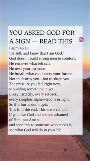 YOU ASKED GOD FOR A SIGN - READ THIS