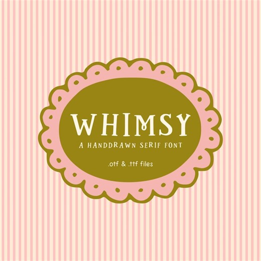 Whimsical Handwritten Font - Whimsy - .otf and .ttf Files - DIGITAL DOWNLOAD - Etsy