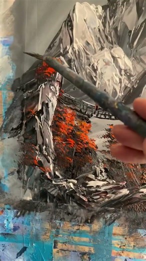 BOB Ross painting technique! Learning painting idea #art #bobross #painting