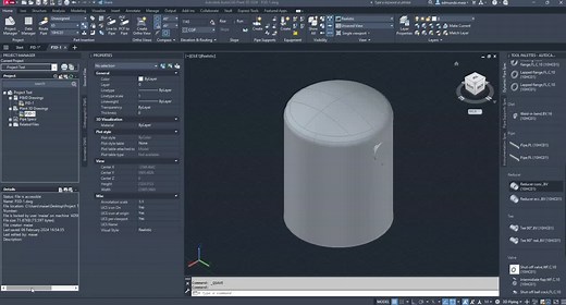 How to connect a reducer to a equipment nozzle in P&ID drawings of AutoCAD Plant 3D