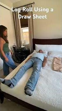 Using a Draw Sheet to Reposition a Person in Bed #caregiving #bedmobility #eldercare #eldercaretips