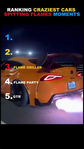 Ranking Craziest Cars Spitting Flames Moments 🔥💀 #1 is LEGENDARY#shorts #viral #ranking