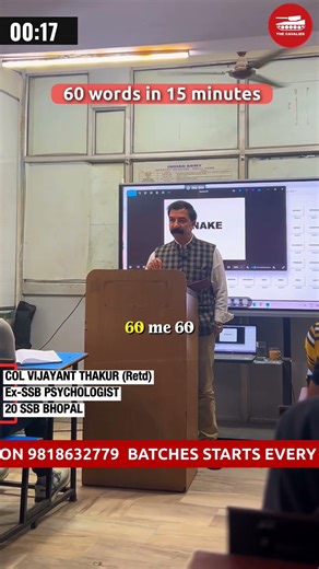 Join Now 🚀 WAT Practice with Col Vijayant Thakur | SSB Psychology Class | Cavalier Defence Academy |