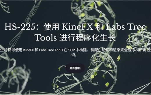 houdini教程-使用 KineFX 和 Labs Tree Tools 进行程序化生长