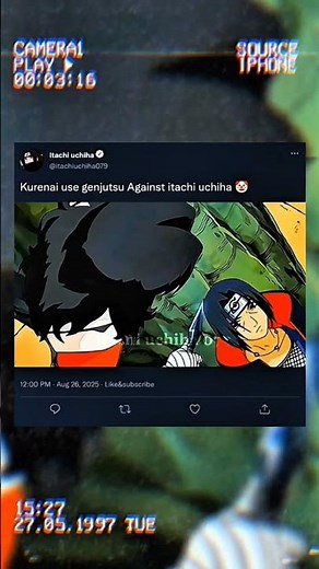 is kurenai use genjutsu Against itachi uchiha #itachi☠️ #naruto #animeshorts #shorts