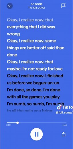 So done by the kid laroi fulll song | the kid laroi