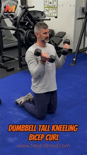 Dumbbell Tall Kneeling Bicep Curl