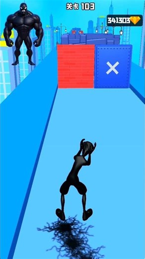 Venom Power Run Lvl.103 – Shadow Monster Smashes Red Wall 🤯⁉️ #shorts #gaming #youtubeshorts #games