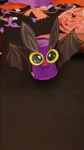 Kids Halloween Craft || Paper Cup Bats & Vampires