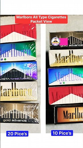 Marlboro All Brands Cigarette Packets View | Marlboro Light / Advance / Switch / Red / Clove Mix