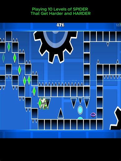 Playing 10 Levels of SPIDER That Get Harder and HARDER - Part 2 #m3amzs #gd #geometrydash #gd22 #gds #gdm #gd22update #geometry #geometrydashlevel #geometrydashmemes #geometrydashchallenge #geometrydashdemon