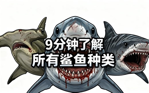 [中配]9分钟了解所有鲨鱼种类 - Wildlife Professor